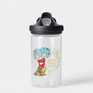 Thing One Thing Two Happy Things-Giving! Water Bottle