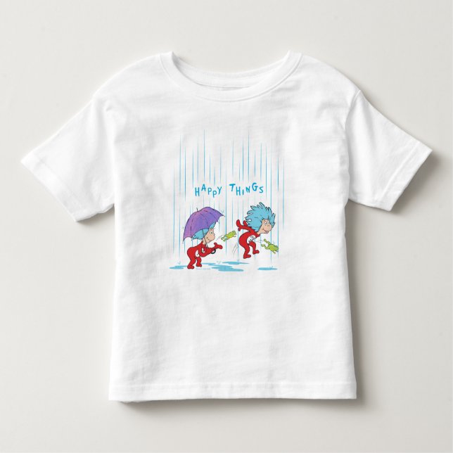 Thing One Thing Two Happy Things Toddler T-Shirt (Front)