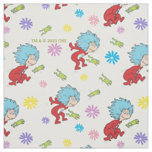 Thing One Thing Two Hoppy Frog Things Pattern Fabric