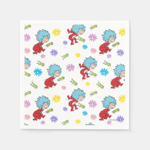 Thing One Thing Two Hoppy Frog Things Pattern Napkin