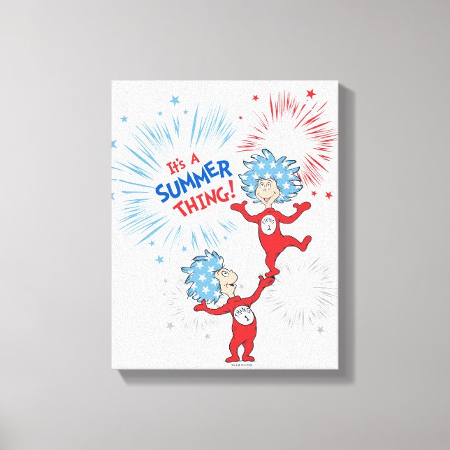 Thing One Thing Two It's A Summer Thing Canvas Print (Front)