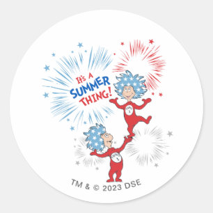 Thing One Thing Two It's A Summer Thing Classic Round Sticker