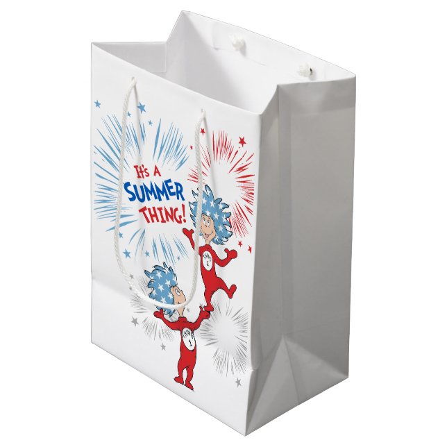 Thing One Thing Two It's A Summer Thing Medium Gift Bag (Front Angled)