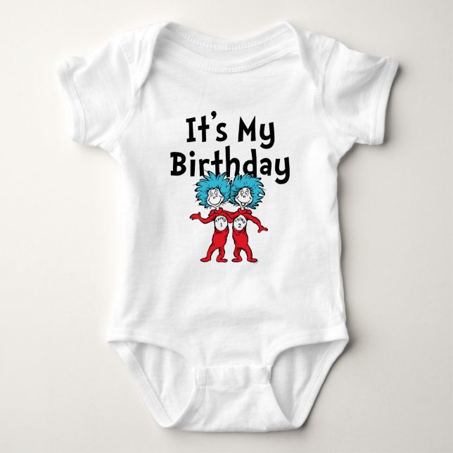 Thing One Thing Two | It's My Birthday Baby Bodysuit (Front)
