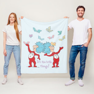 Thing One Thing Two It's The Little Things! Fleece Blanket