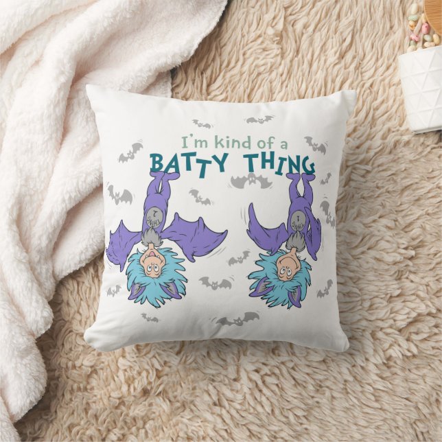 Thing One Thing Two Kind of a Batty Thing Cushion (Blanket)