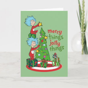 Thing One Thing Two Merry Things Jolly Things Card