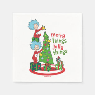 Thing One Thing Two Merry Things Jolly Things Napkin