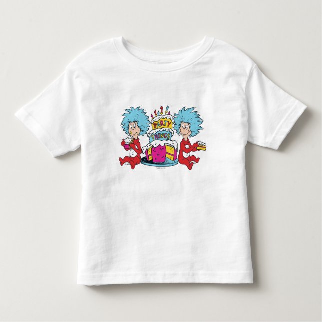 Thing One Thing Two Party Things Toddler T-Shirt (Front)
