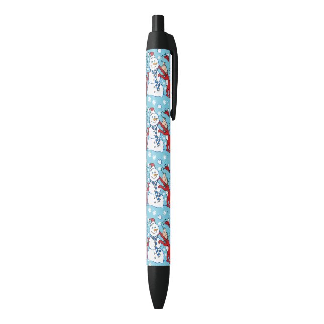 Thing One Thing Two Snowman Pattern Black Ink Pen (Bottom (Vertical))