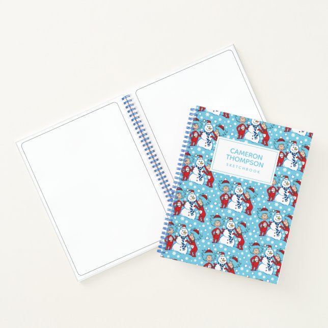 Thing One Thing Two Snowman Pattern Notebook (Inside)