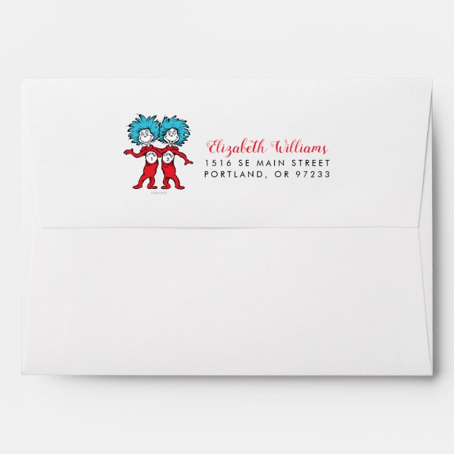 Thing One Thing Two | Twins Baby Shower Envelope (Back (Top Flap))