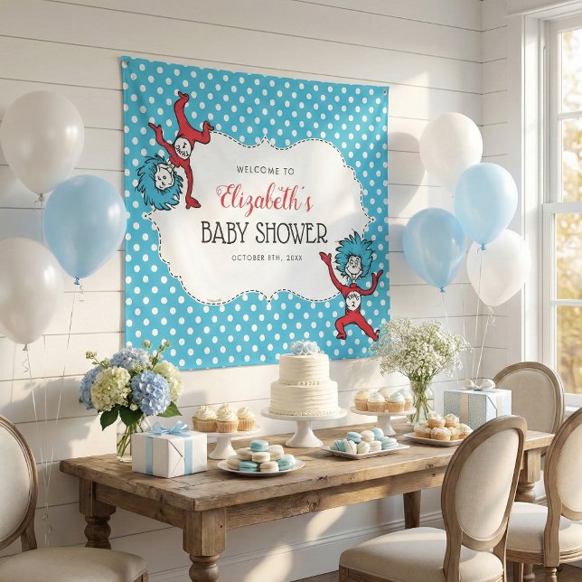 Thing One Thing Two | Twins Baby Shower Tapestry (Creator Uploaded)