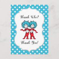 Thing One Thing Two | Twins Baby Shower Thank You