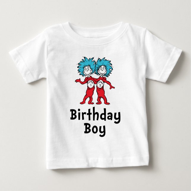 Thing One Thing Two Twins Birthday | Birthday Boy Baby T-Shirt (Front)