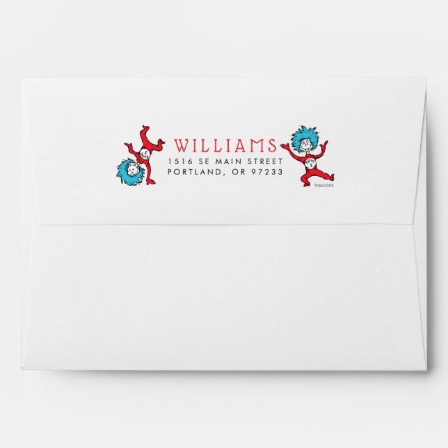 Thing One Thing Two | Twins Birthday Envelope (Back (Top Flap))