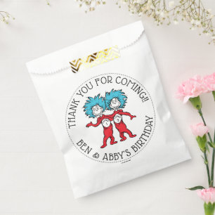 Thing One Thing Two Twins Birthday Favour Bags
