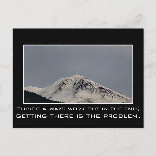 Things always work out in the end postcard (Front)