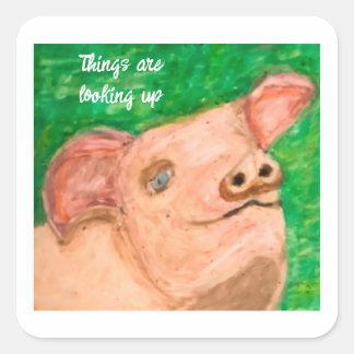 Things are Looking Up Square Sticker