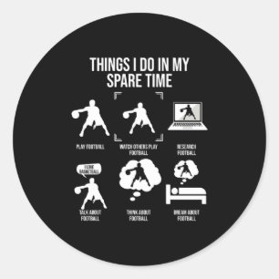 Things do in spare time basketball player t shirt classic round sticker