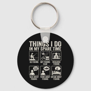 Things Do In Spare Time Funny Fishing Humour Key Ring