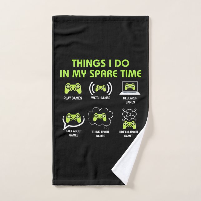 Things Gamer Do In Spare Time Hand Towel (Hand Towel)