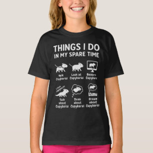 Things I Do In My Spare Time Capybara Funny T-Shirt