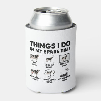 Things I Do In My Spare Time Farmer Cows Gifts Cow Can Cooler
