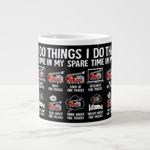 Things I Do In My Spare Time Fire Trucks Firefight Large Coffee Mug