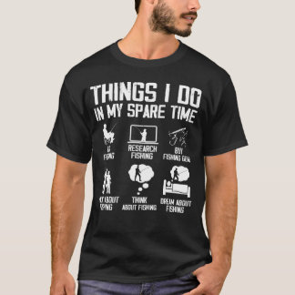 Things I Do In My Spare Time Fishing Boys Men T-Shirt