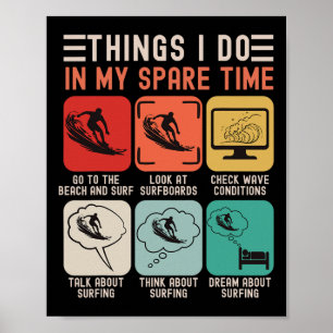 Things I Do In My Spare Time Funny Beach Days And Poster