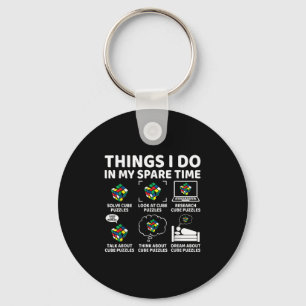 Things I Do In My Spare Time Funny Cube Puzzle Spe Key Ring