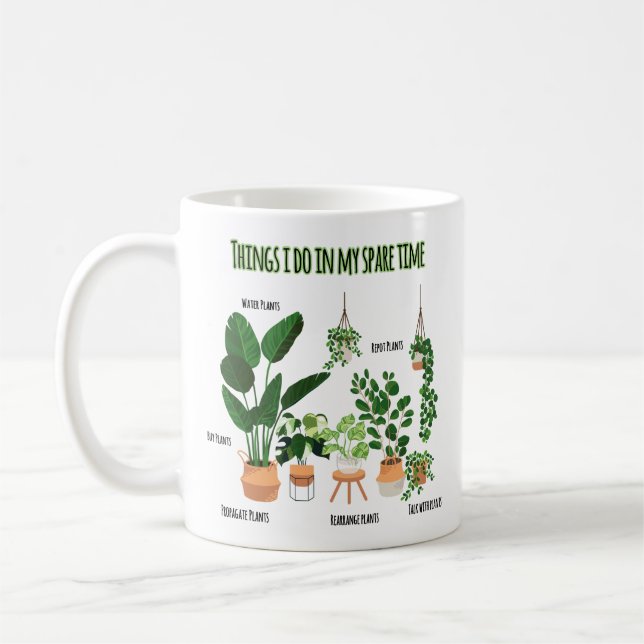 Things I Do In My Spare Time - Gardener, Gardening Coffee Mug (Left)
