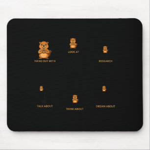 Things I Do In My Spare Time Humor Funny Groundhog Mouse Pad