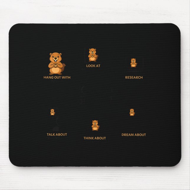 Things I Do In My Spare Time Humor Funny Groundhog Mouse Pad (Front)