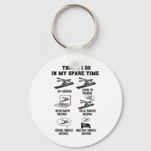 Things I Do In My Spare Time Skiing Winter Sports Key Ring