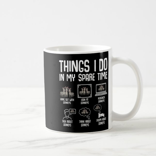 Things I Do In My Spare Time Women Men Kids  Coffee Mug (Right)