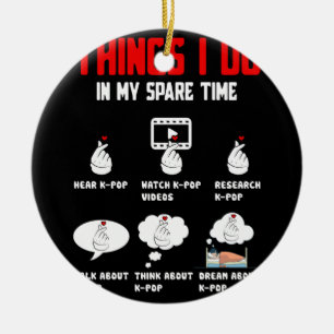 Things I Don in my Spare Time Kpop Merch K-pop Ceramic Tree Decoration