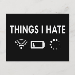 Things I hate Postcard