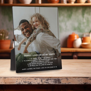 'Things I love about my Daddy' Photo Plaque
