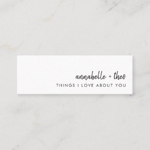 Things I Love about You Romantic Love Note Cards