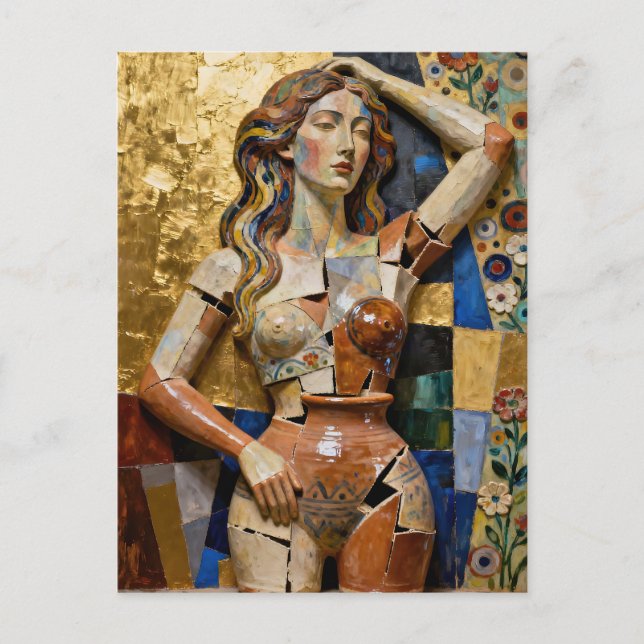 Things Keep Falling Apart – A Fragmented Portrait Postcard (Front)
