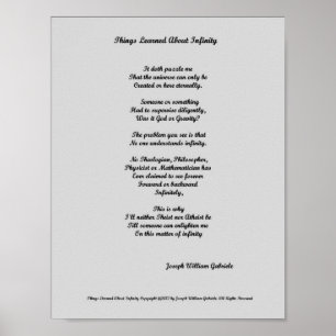 Things Learned About Infinity Poster