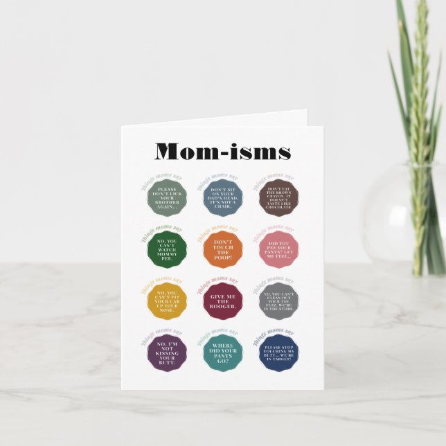 Things Moms Say Card (Front)