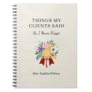 Things My Clients Said Funny Coach Gift Personaliz Notebook