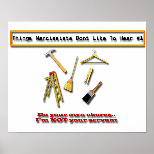 Things Narcissists Don't Like to Hear 1 Poster (Front)