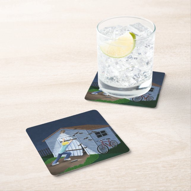  Things that go bump in the night Square Paper Coaster (Insitu)