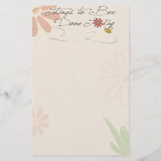 things to "bee" done stationery