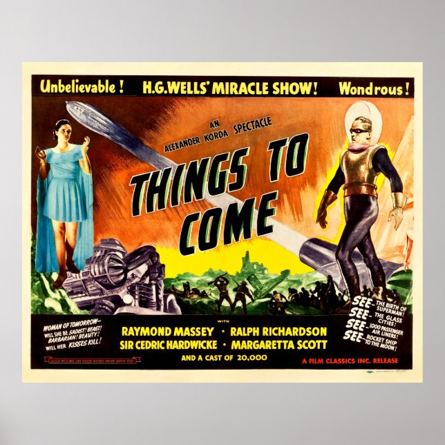 Things To Come - Vintage 1936 Movie Poster (Front)