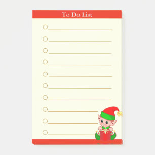 Things To Do & Cute Baby Elf Post-it Notes